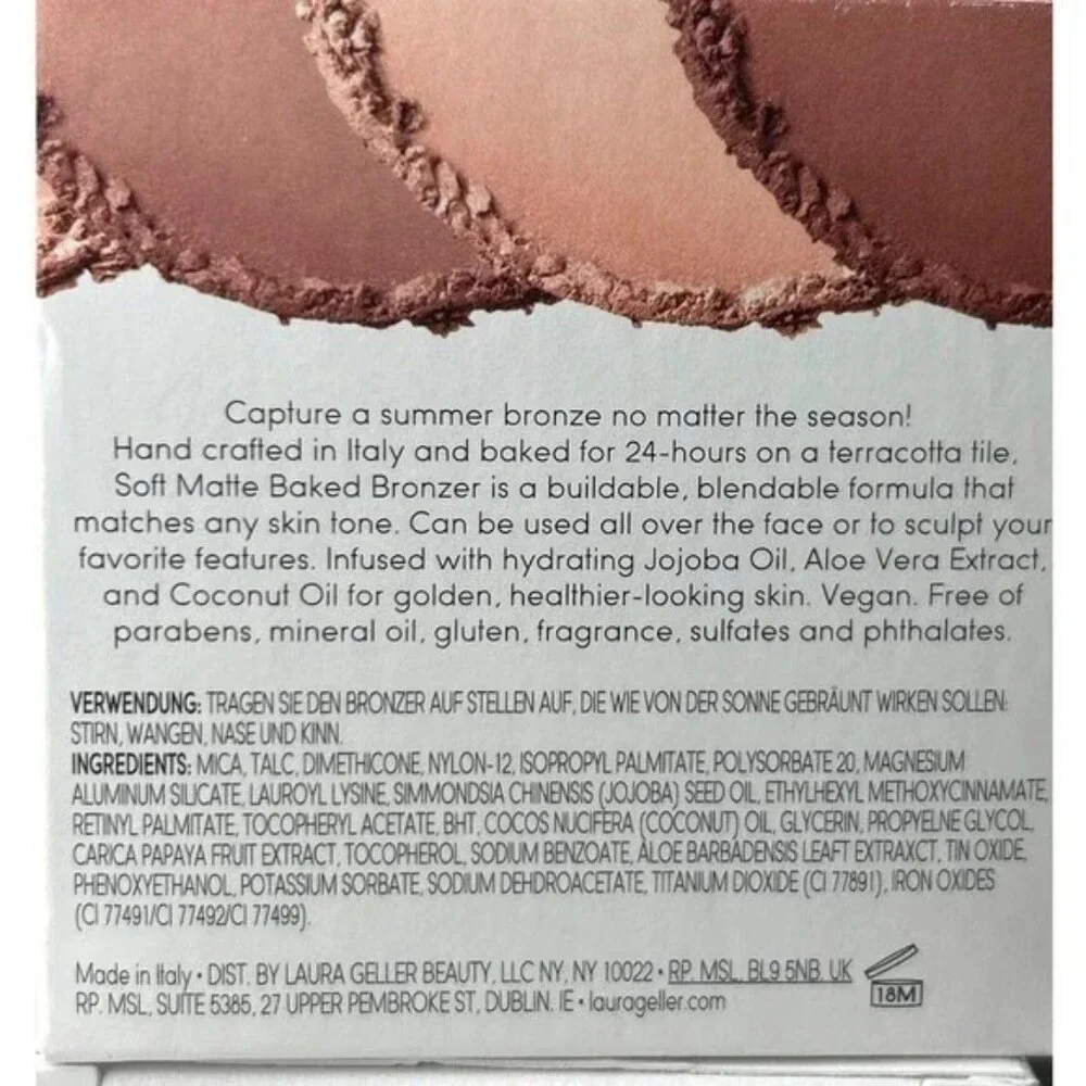 NWT Laura Geller Soft Matte Baked Bronzer Fair